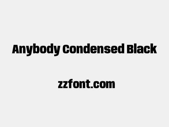 Anybody Condensed Black