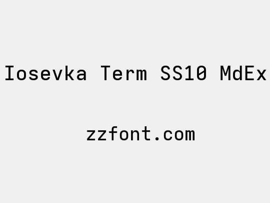 Iosevka Term SS10 MdEx