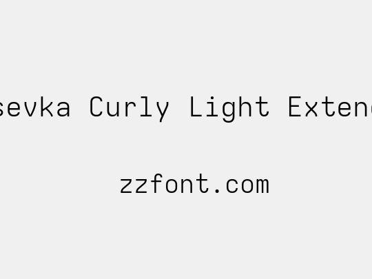 Iosevka Curly Light Extended