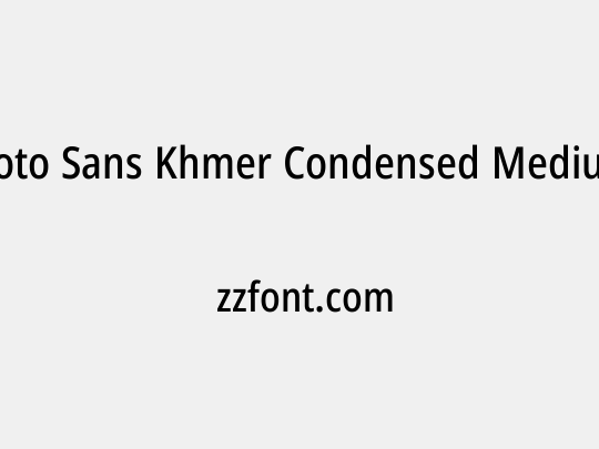 Noto Sans Khmer Condensed Medium
