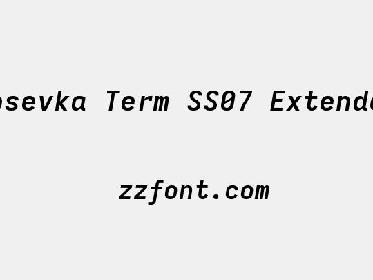 Iosevka Term SS07 Extended