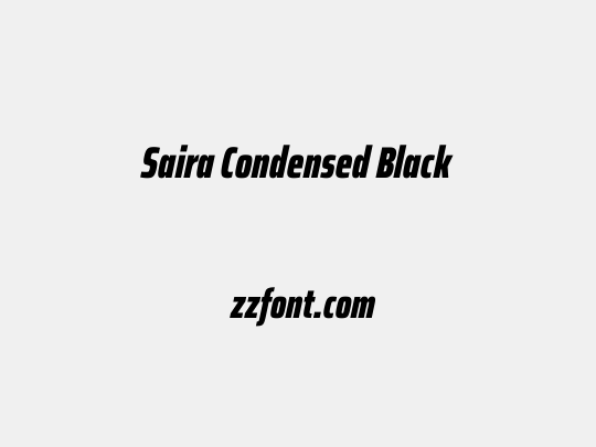 Saira Condensed Black