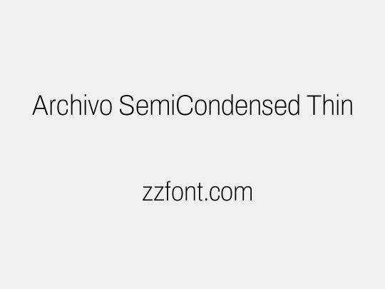 Archivo SemiCondensed Thin