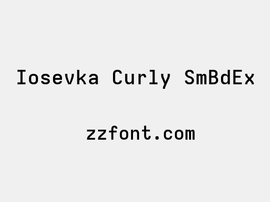 Iosevka Curly SmBdEx