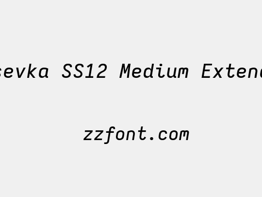 Iosevka SS12 Medium Extended