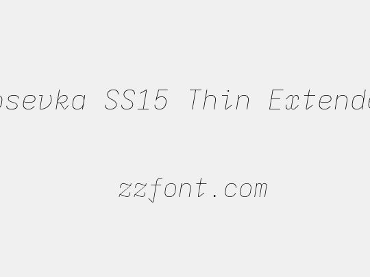 Iosevka SS15 Thin Extended