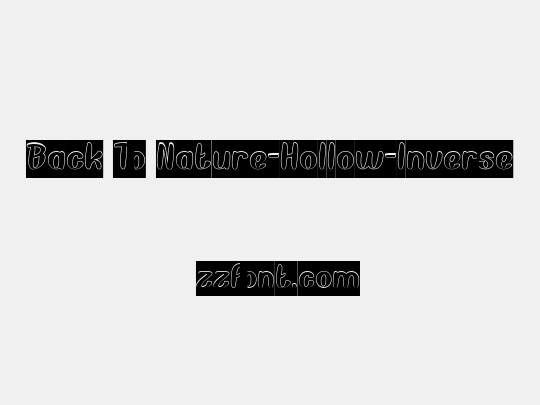 Back To Nature-Hollow-Inverse