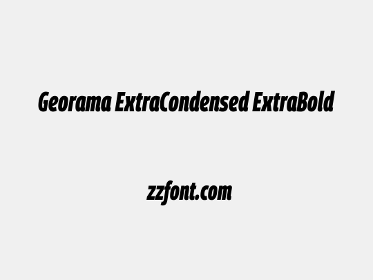Georama ExtraCondensed ExtraBold