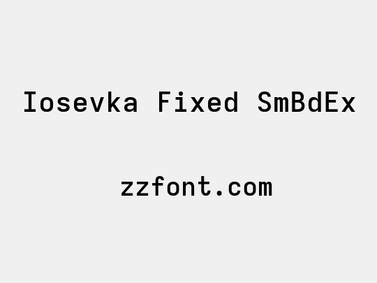 Iosevka Fixed SmBdEx