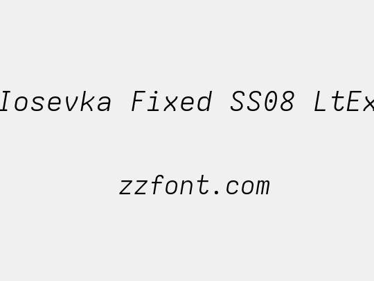 Iosevka Fixed SS08 LtEx