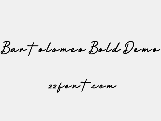 Bartolomeo Bold Demo