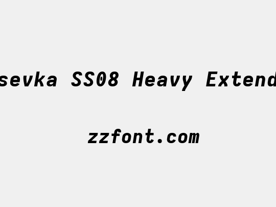 Iosevka SS08 Heavy Extended