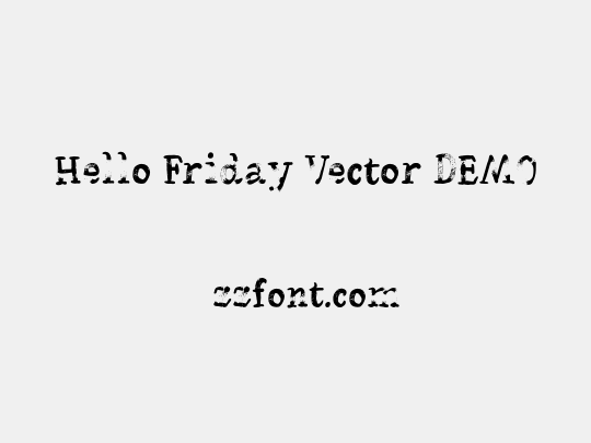 Hello Friday Vector DEMO