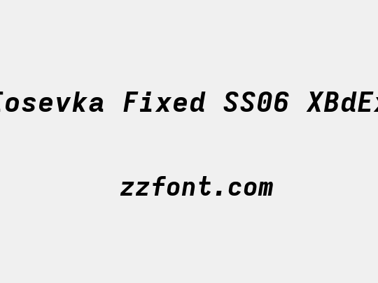 Iosevka Fixed SS06 XBdEx