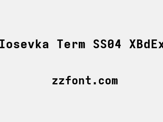 Iosevka Term SS04 XBdEx