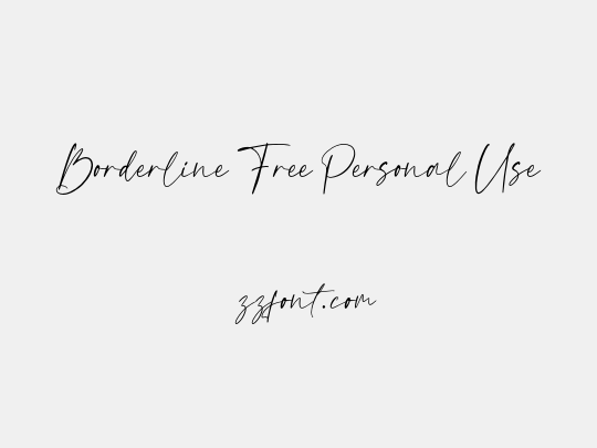 Borderline Free Personal Use