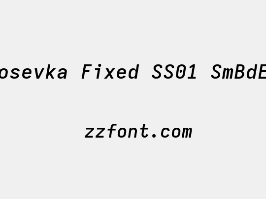 Iosevka Fixed SS01 SmBdEx