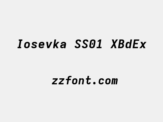 Iosevka SS01 XBdEx