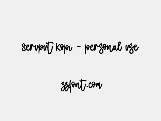 Seruput Kopi - personal use