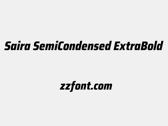 Saira SemiCondensed ExtraBold