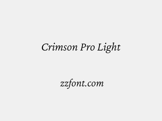 Crimson Pro Light