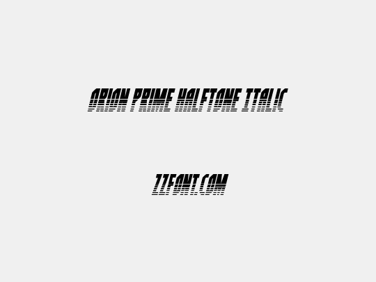 Orion Prime Halftone Italic