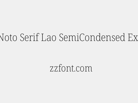 Noto Serif Lao SemiCondensed ExtraLight