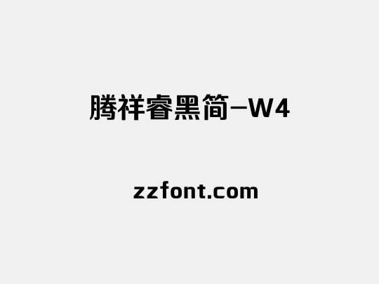 腾祥睿黑简-W4