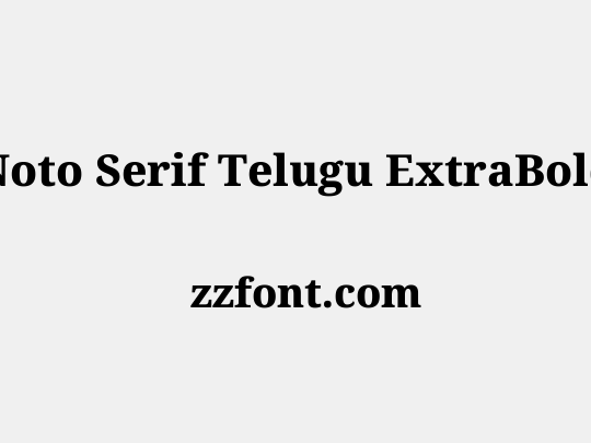 Noto Serif Telugu ExtraBold