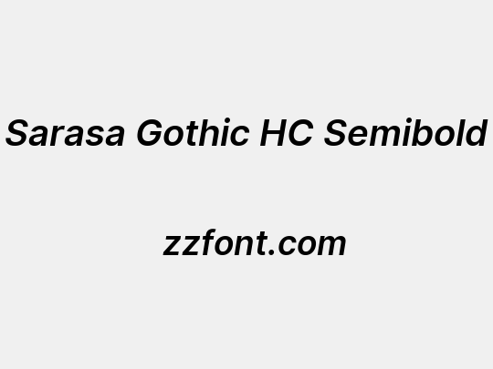 Sarasa Gothic HC Semibold