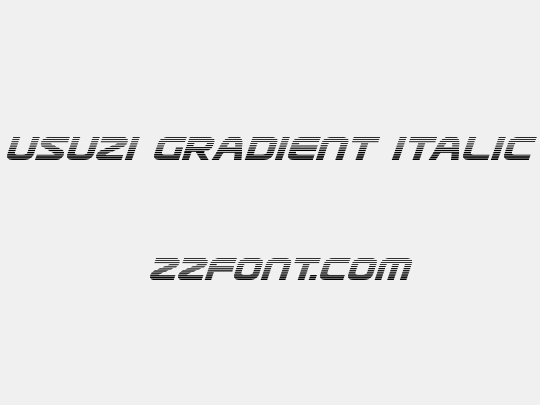 Usuzi Gradient Italic