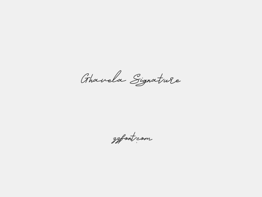 Ghavela Signature