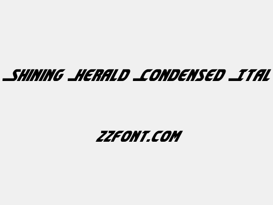 Shining Herald Condensed Ital