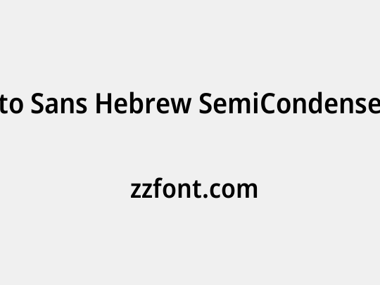 Noto Sans Hebrew SemiCondensed SemiBold