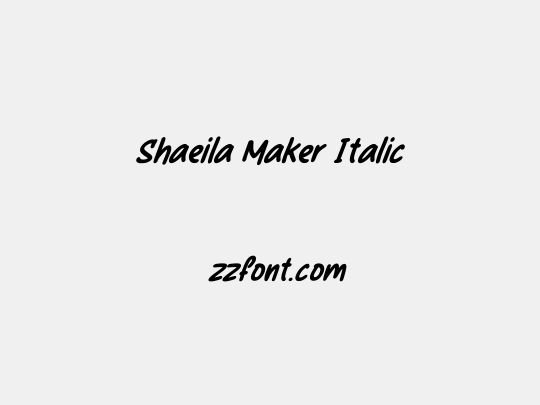 Shaeila Maker Italic