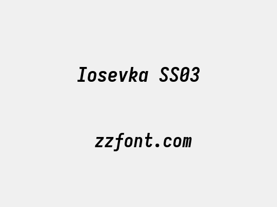 Iosevka SS03