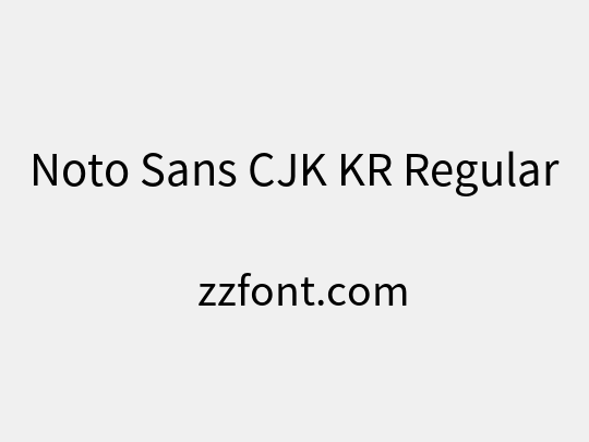 Noto Sans CJK KR Regular