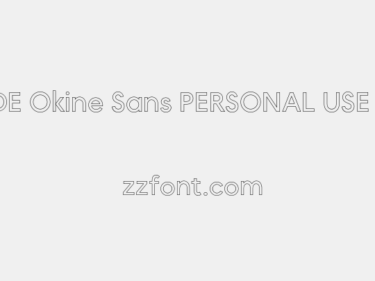 MADE Okine Sans PERSONAL USE Outline