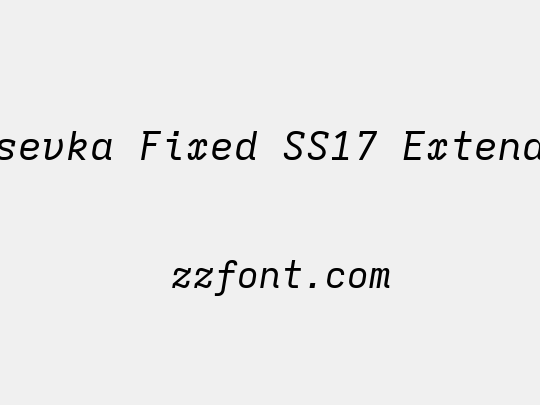 Iosevka Fixed SS17 Extended