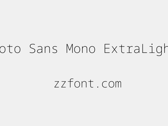 Noto Sans Mono ExtraLight