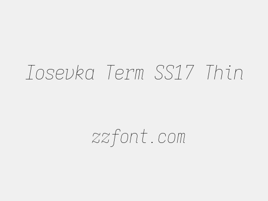 Iosevka Term SS17 Thin