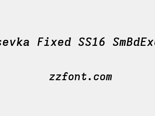 Iosevka Fixed SS16 SmBdExObl