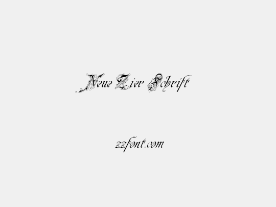 Neue Zier Schrift