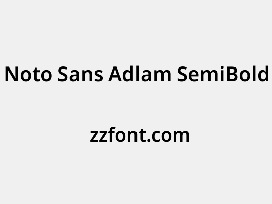 Noto Sans Adlam SemiBold
