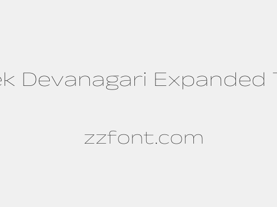 Anek Devanagari Expanded Thin