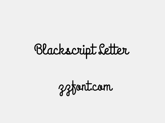 Blackscript Letter