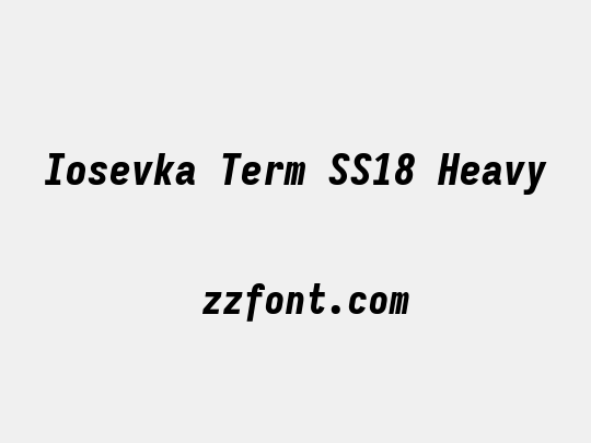 Iosevka Term SS18 Heavy