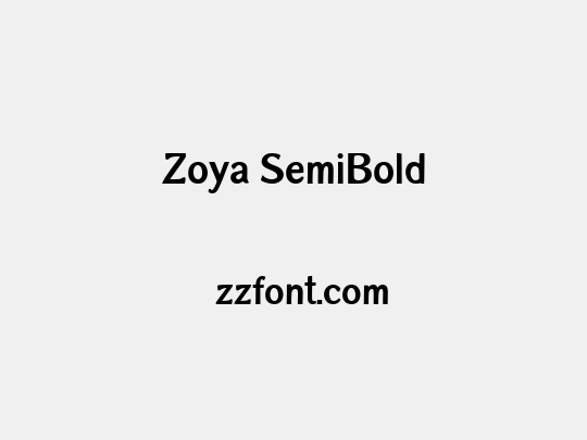 Zoya SemiBold