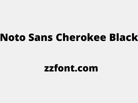 Noto Sans Cherokee Black