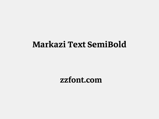 Markazi Text SemiBold